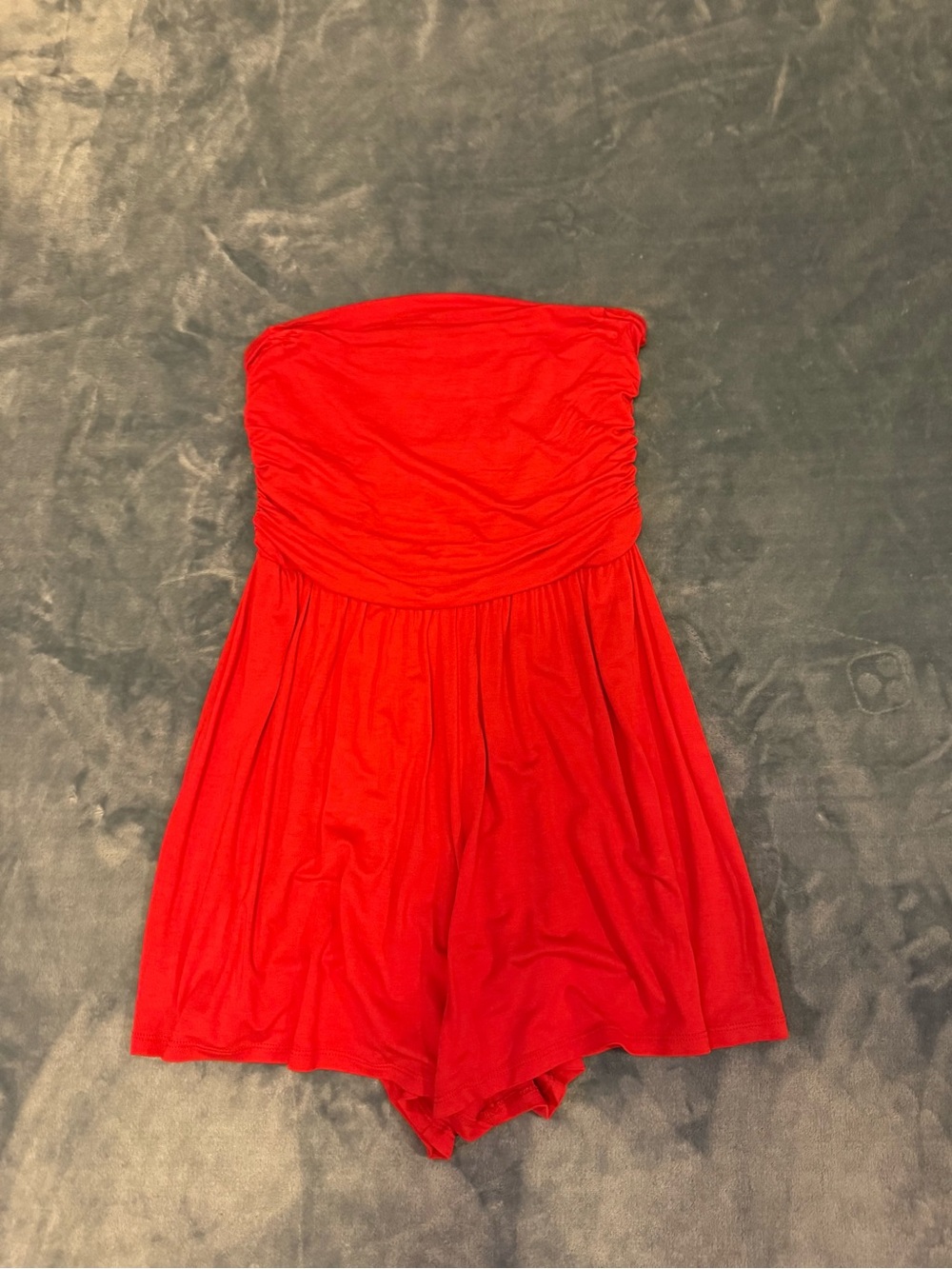 No Boundaries Red Strapless Romper